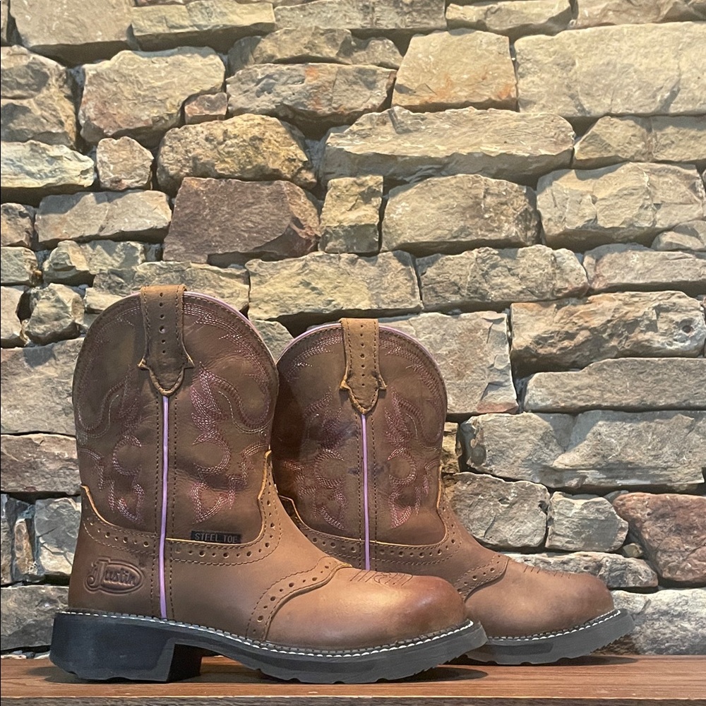 Justin Women’s Wanette Western Work Boots - Steel Toe